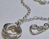Flower Power Pendant Necklace in Sterling Silver 5 Link