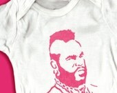 Hand Painted PINK Mr T Baby Bodysuit or Kid's T-Shirt (pick your size) baby girl - funny baby shower gift