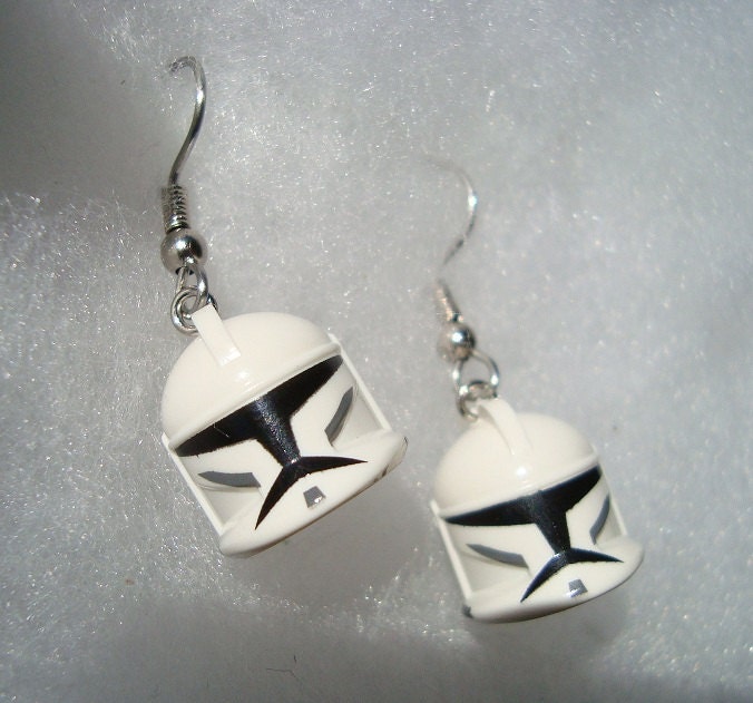 Lego Star Wars Clone Wars Episode II Style Clone Helmet Earrings