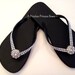 Rhinestone Bling Flip Flops Womens Prom Wedding Bridal Bridesmaid Prom Beach Crystal Embellishment