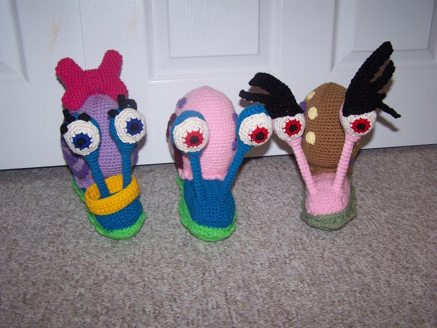 Gary The Snail PDF Pattern with instructions for Lary and Snellie and now includes a free Plankton pattern
