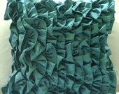 Decorative Throw Pillow Covers Couch Pillow 16 Inch Satin Pillow Cover Satin Ruffles Vintage Teals Bedroom Bedding Housewares Home Decor