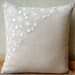 Elegance - Throw Pillow Covers - 16x16 Inches Linen Pillow Cover with Mother Of Pearl