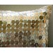 Sparkling Antique Silver-Oblong/Lumbar Throw Pillow Covers-12x18 Inches Silk Pillow Cover with Antique Silver Coin Emellishment