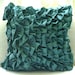 Decorative Throw Pillow Covers Couch Pillow 16 Inch Satin Pillow Cover Satin Ruffles Vintage Teals Bedroom Bedding Housewares Home Decor