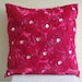 Fuchsia Power - Throw Pillow Covers - 16x16 Inches Silk Pillow Cover with Satin Embroidery