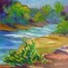 Marys River 3 original abstract landscape oil painting