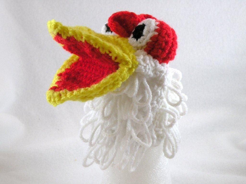 Little Kids White Hen Chicken Child Size Hand Puppet
