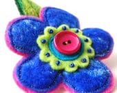 Springs Surprise - A Funky Felted Floral Brooch