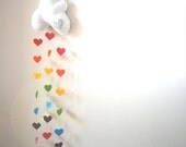 Raining Love Hearts Cloud Mobile - A Funky Felt Wall Decoration from Clara Luna
