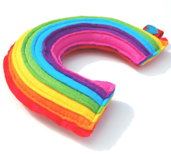 Rainbow Plushie - A Cute and Cuddly Plush Felt Rainbow.