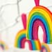 Just Hanging Around Rainbow - Funky Felt Decoration