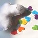 Raining Love Hearts Cloud Mobile - A Funky Felt Wall Decoration from Clara Luna
