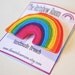 Rainbow Brooch - A funky felt appliqued brooch / pin.