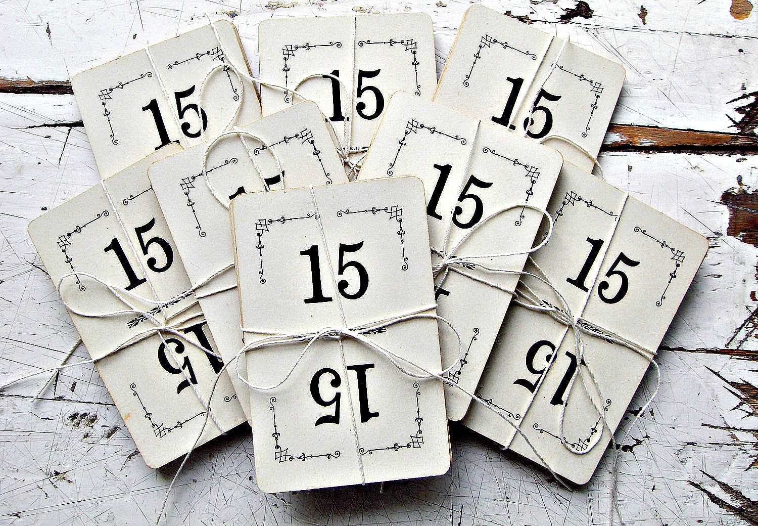 Vintage Number Cards, DOUBLE set of 30- Use Them as Pretty Wedding Table Numbers