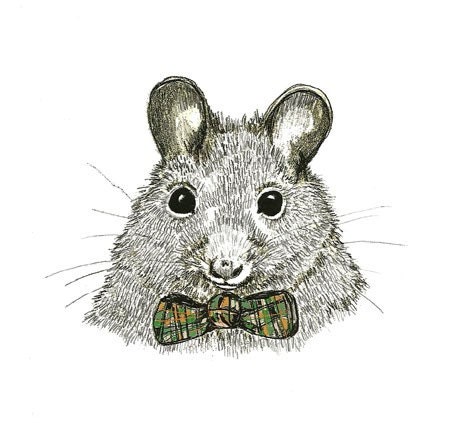 Mouse Art - Mice Love Bow Ties