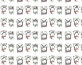 Three Animal Hats Fabric Fat Quarter