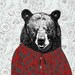 Bear Drawing - Bears Love Flannel Shirts  - Wallpaper Background