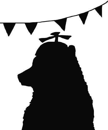 Baby Bear Silhouette Art - Children Wall Decor - Nursery Art