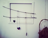 Jewelry Organizer-  - Free US Shipping- Tree branch- White Frame
