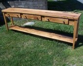 Wormy Chestnut Thick Plank 3 Drawer Sideboard