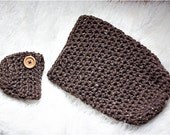 Super bulky hat and cocoon for newborn - ideal photo prop