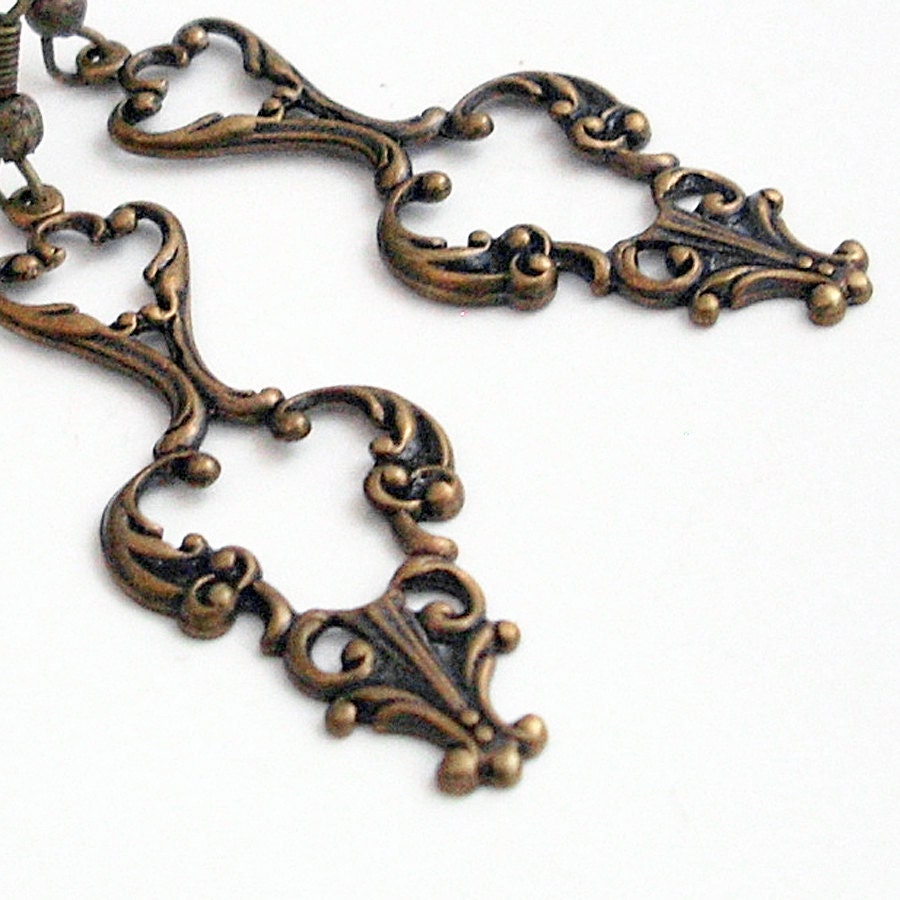 Baroque Bronze Beauties - Dangle Earrings