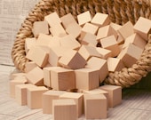 FIFTY 1.25" Raw Wooden Blocks