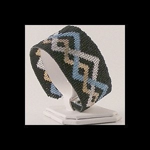 Loom or 5 Drop Even Peyote Pattern - Celtic Pastels Cuff Bracelet