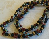 Dubrovnik Collection - Brass and Hand Beaded Necklace and Earring Set