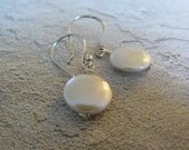 Classic White Pearls on Sterling Earwires - Mothers Day Gift
