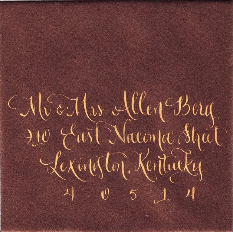 Calligraphy addressing
