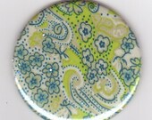 Blue green sparkle mirror