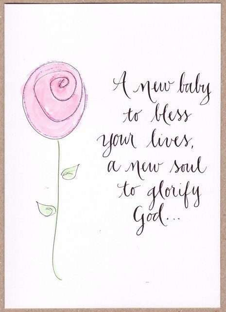 New baby card - Christian