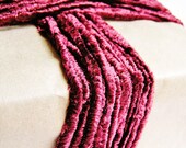 Merlot deep red crushed velveteen slim ribbon luxe vintage style rayon velvet trim fabulous embellishment and wrap supply - 3 yards