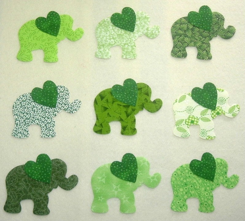 9 Easy to Use Green Elephant Iron On Fabric Appliques