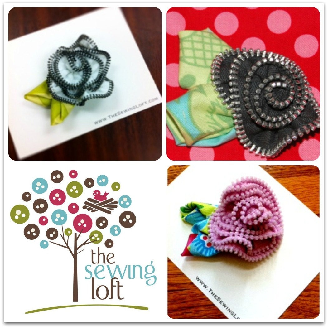 Zipper Flower Tutorial- INSTANT DOWNLOAD How To PDF pattern