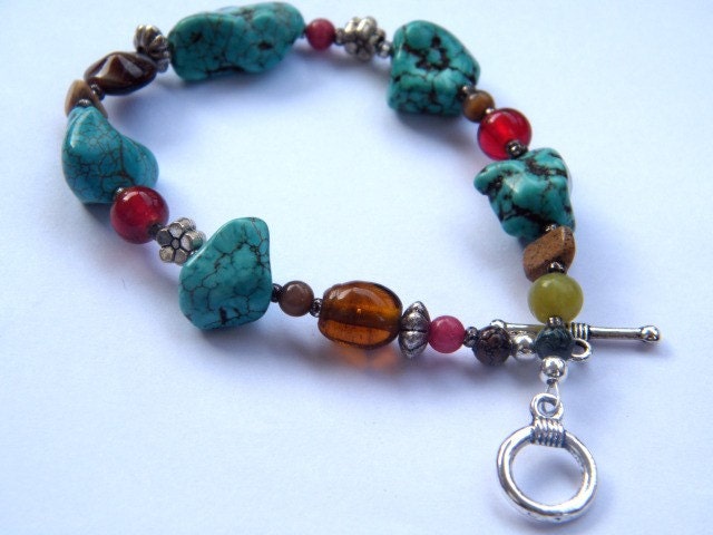 Turquoise Gypsy Bracelet - OOAK