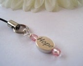 Pink Hope Breast Cancer Awareness Cell Phone Charm