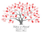 Guestbook Fingerprint Tree Wedding Alternative SMALL No Moss