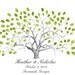 Savannah Live Oak Thumbprint Tree Wedding Guestbook Alternative MEDIUM