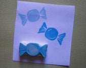 Hand Carved Wrapped Candy Stamp