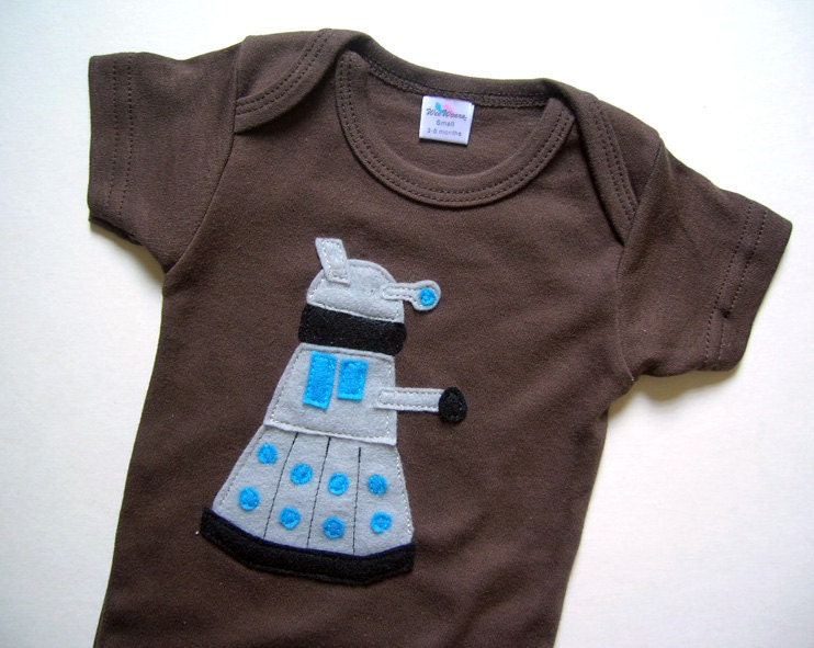 Dalek One Piece in 12 to 18  Months Chocolate Brown