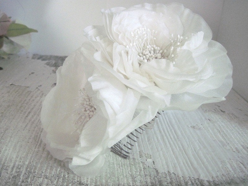Luella- Double millinery bloom headpiece or dress adornment-made to order