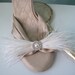 Featured in Martha Stewart Weddings-Feathers&Frills "Bow" rhinestone/pearl and ostrich feather Shoe Adornments- custom made to order