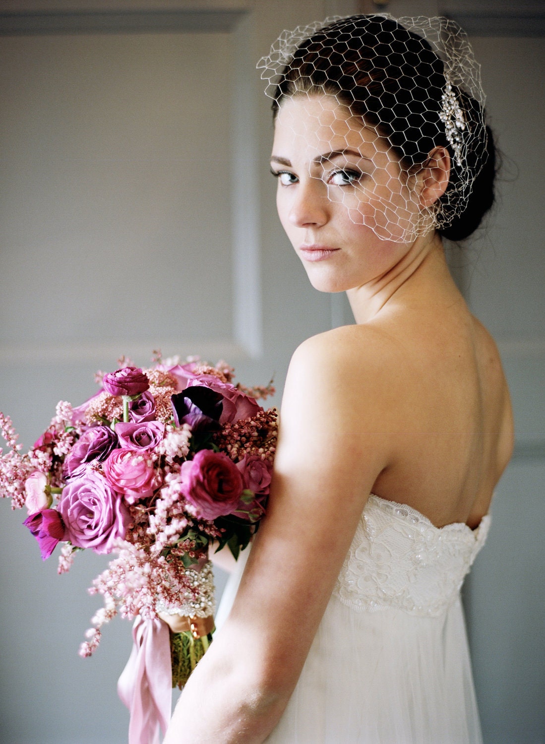 Gigi-vintage french birdcage veil-made to order
