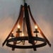 Cervantes wine barrel Chandelier recycled oak staves and hoop pendant light, ceiling lamp