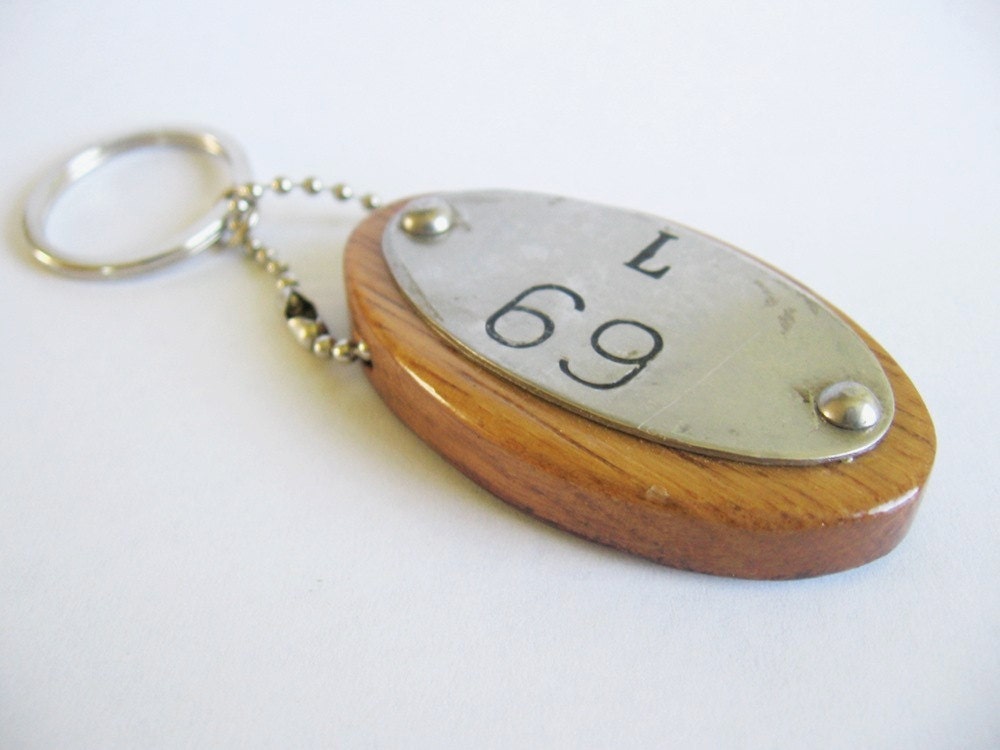 Tags keychain little morsel of recycled oak wine barrel top with barrel metal identification tag
