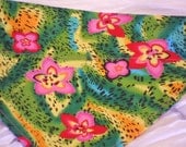 Dog Collar Bandana in Hawaiian Floral Design in CUSTOM Sizes XS thru M