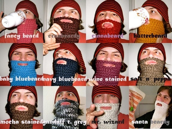 wizard knit beard - face neck warmer, costume, disguise, gandalf, dumbledore, harry potter, dickie, scarf